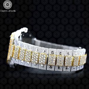 Reloj de Lujo para Hombre Charm Jewells, Acero Inoxidable, Bisel con Diamantes Dorados, Movimiento Mecánico Analógico, Fecha Automática, Caja de 40 mm, 10 Bar - Product Image 3