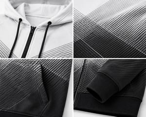 Vente en gros de sweats à capuche et pulls molletonnés pour hommes, à fermeture éclair intégrale, en polaire unie, pour l'extérieur, très demandés - Product Image 4