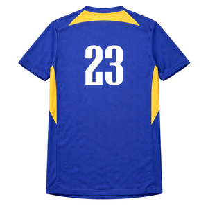 Camiseta de Fútbol Personalizada Youth Hawk Evolution de Alta Calidad con el Número 23 en Azul y Amarillo - Product Image 2