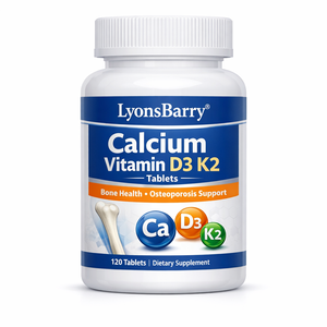 Tabletas de Calcio, Vitamina D3 y K2 para Adultos, Mejora la Densidad Ósea, 500 mg, 100 Unidades, Fabricante de Suplementos Minerales de Marca Privada OEM - Product Image 3