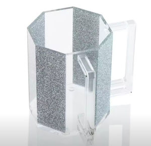 Moderno Lucite acrílico transparente para Judaica taza de lavado con asas dobles Ritual elegante funcionalidad de lavado de manos - Product Image 5