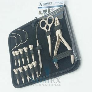 Outils d'extension de cheveux en acier inoxydable de couleur pêche Pince à 2 trous Ouvre-perles Ciseaux Pinces à cheveux Boucle de cheveux - Product Image 5