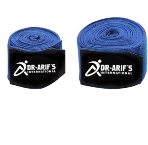 Wraps à main pour la boxe 180 pouces Handwraps de style mexicain 1 paire noir et rouge, bracelet en caoutchouc, enveloppes extensibles pour les mains - Product Image 5