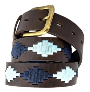 Ceinture Polo en Cuir Véritable Personnalisée pour Hommes, Cousue à la Main, en Cuir de Vachette Gaucho, Fournisseur en Gros, OEM, Sacs et Étuis LPB-0088 - Product Image 4