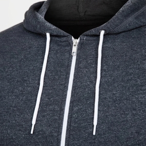 Sudadera con capucha y cremallera completa de algodón 100% de alto gramaje (500 g/m²) con logo personalizado, estilo oversize, hombros caídos y corte cropped para hombre - Product Image 6