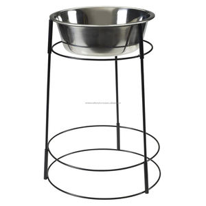Factory Direct Designer Steel Pet Bowl <b>Feeder</b> Black Metal <b>Stand</b> for Cats Kitten Puppies Big Dogs and Pets by Ambience Lifestyle - Product Image 3