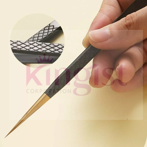 6pack Eyelash Tweezers Stainless Steel Straight Curved Lash Tweezers Set for Professional Eyelash Extension - Product Image 5