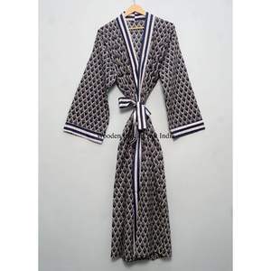 Hermosas batas kimono de algodón 100% suave, vestido kimono de algodón con estampado floral indio, kimono de algodón, el más vendido, regalos para mujeres, ropa de estar por casa. - Product Image 1