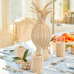 Decoración Rústica de Estilo Boutique para Bodas al Aire Libre, con Piña de Mimbre Tejida y Adorno Tropical de Primera Calidad - Product Image 2