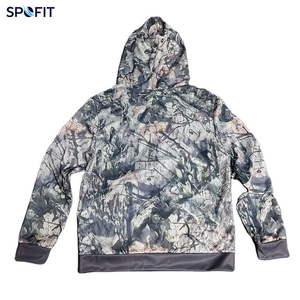 Wholesale Hot Selling Camo Printed Zippup Oversized Autumn Windproof 100% Polyester Hoodie Streetwear Vintage Zip Hoodie - Product Image 2