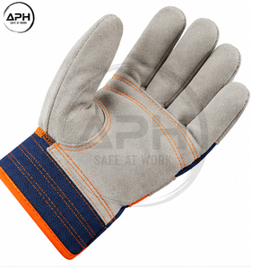 Guantes de Trabajo de Cuero Personalizados, Palma Reforzada, Dedos Completos, para Taller Industrial, Marca Privada - Product Image 5