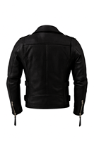 Blouson de moto en cuir sur mesure de haute qualité, col montant, avec patch brodé et motif lettres, vente en gros