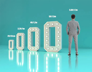 Migliora l'aspetto del negozio: <span class=keywords><strong>Numeri</strong></span> luminosi a LED da 4 piedi, Lettere luminose da 4 piedi, Materiale per insegne al neon a batteria da 4 piedi - Product Image 2