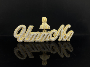 Colgante de Diamante Urban Eclipse Personalizado en Acero Inoxidable Plateado con Imitación de Rodio, Estilo Hiphop, Amuleto Temático, Regalo Unisex - Product Image 4