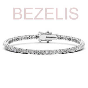 Impresionante Brazalete de Diamantes Cultivados en Laboratorio con Corte Redondo Sostenible, Diseño Clásico Moderno, Oro Blanco Premium de Lujo - Product Image 2
