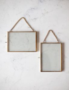 Home Decor Glass & Metal Hanging Picture <b>Frame</b> for <b>Wall</b> Decoration, with 2 Sides Glass Customised Decorative Picture <b>Frames</b> - Product Image 1