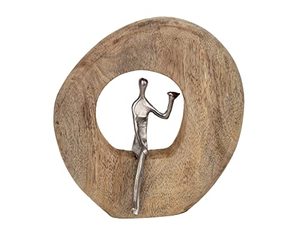 Modern Aluminium Wall Sculpture Figurative Silver <b>Figure</b> Artistic Design Living Room Decor Handmade Craft Jaffs Exports - Product Image 1