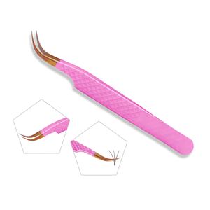 Pinzas para pestañas de acero inoxidable de alta calidad de último diseño profesional Agarre suave con precisión y Punta puntiaguda - Product Image 1