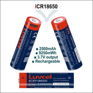 USB-C 3.7V ICR18650 แบตเตอรี่ลิเธียมแบบชาร์จไฟได้สำหรับกล้องไฟฉาย กล้องฟิล์ม เซ็นเซอร์ตรวจจับความเคลื่อนไหว ล็อคอิเล็กทรอนิกส์ - Product Image 1