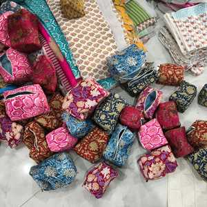 Tiger Print Cotton Toiletry Bag Set Of 3 Quilted Block Printed Wash pouch Makeup Bag Block Print Travel Cosmetic set - Product Image 4