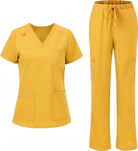 Tenues médicales unisexes en tissu 100 % coton tissé avec logo personnalisé, détection d'aiguilles intégrée, conçues pour les médecins hospitaliers - Vente chaude - Product Image 4