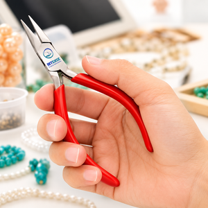 Pince à bec long professionnelle en acier inoxydable pour bijoux, outil de précision pour la mise en place de perles et le torsion de fils, logo personnalisé OEM - Product Image 3