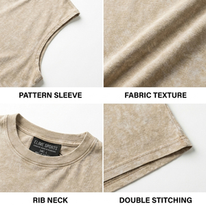 Premium 280GSM Heavyweight Cotton Acid Wash Tank <b>Top</b> Custom Logo Vintage Oversized Muscle Tee Luxury Streetwear Boxy - Product Image 6