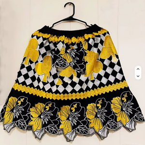 Jupes d'été grandes tailles en coton imprimé floral, style tribal tropical insulaire, inspirées de la Micronésie, Chuuk, Hawaï et Guam - Product Image 2