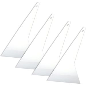 Kit di 4 Raschietti in Plastica con Manico Lungo per Applicazione Pellicole Oscuranti per Finestre - Product Image 1