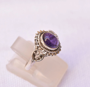 Natural Amethyst <b>Ring</b> 925 Sterling Silver Purple Gemstone Handmade February Birthstone Jewelry <b>Statement</b> <b>Ring</b> Gift for Her - Product Image 4