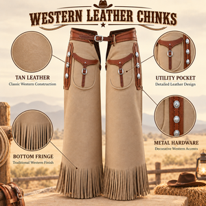 Cinturones de Cuero Estilo Western Heritage, Cuero Genuino de Primera Calidad, Cierre con Hebilla y Flecos Largos, para Montar a Caballo |   Rancho Ecuestre - Product Image 3