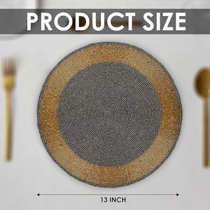 Mantel Individual de Cuentas de Vidrio Hecho a Mano con Diseño Novedoso, Antideslizante y Resistente al Calor, para Decoración de Comedor y Festividades - Product Image 2