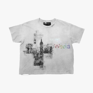 Camiseta de Mujer con Lavado Ácido, 180 GSM, Algodón Premium, Color Beige Vintage, Estampado Gráfico, Logotipo Personalizado, Transpirable - Product Image 2
