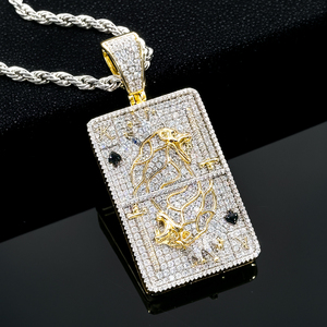 Pendentif de bijoux de mode hip-hop personnalisé S925 VVS Moissanite Diamant Baguette Punk Animal Dragon Chinois - Product Image 1