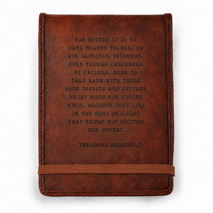 Carnet en cuir avec fermeture élastique 10x7 - Product Image 1