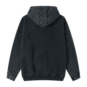 Sudadera con Capucha OEM, Lavada al Ácido, Estilo Vintage, Efecto Desgastado por el Sol, Personalizable con Impresión, Sudadera de Algodón Grueso para Hombre - Product Image 2