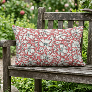 Taie d'oreiller de luxe en coton doux imprimé floral 12x20, taille personnalisée, pour lit et décoration, motif imprimé au bloc - Product Image 5