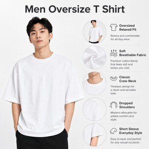 เสื้อยืดโอเวอร์ไซส์ผู้ชายสไตล์ลำลอง เนื้อผ้านุ่ม ทรงหลวม สวมใส่สบาย เคลื่อนไหวง่าย และคุณภาพทนทาน - Product Image 6