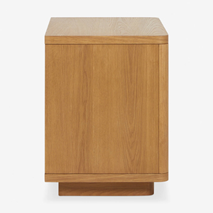 Table de chevet moderne en bois massif de luxe avec un tiroir et une étagère ouverte, table d'appoint minimaliste pour chambre à coucher ou hôtel - Product Image 4