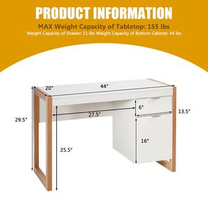 Scrivania Moderna con Cassetti e Libreria per Casa, Ufficio, Gaming e Scuola - MDF - Product Image 5