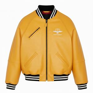 Chaqueta de Motociclista de Cuero para Hombre de Alta Calidad, Cuello Redondo, Impermeable, Cortavientos, Transpirable, Ligera, Informal, con Logotipo Frontal - Product Image 3