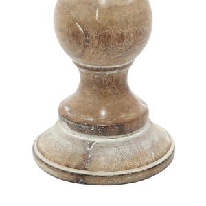 Porte-bougies vintage en bois de manguier style ferme, support de bougie conique en bois vieilli - Product Image 6