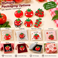 Pins de revers en émail motif tomate rouge Kawaii, personnalisés, OEM ODM, en métal, d'art et de collection, fiables, durables, uniques, faible MOQ, vente en gros d'usine, bon marché