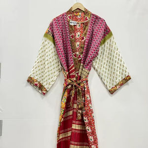 Bata Kimono de Seda, Ligera, Estilo Duster, para Resort, Dama de Honor, Maternidad, Bohemio, Bata de Baño, Vestido de Verano Suave con Abertura Frontal - Product Image 1