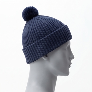 Gorro de Punto Azul con Pompones, Gorro de Invierno para Clima Frío, Venta al por Mayor, Logotipo Personalizado, Alta Calidad, OEM, ODM, MOQ Bajo, Unisex - Product Image 4