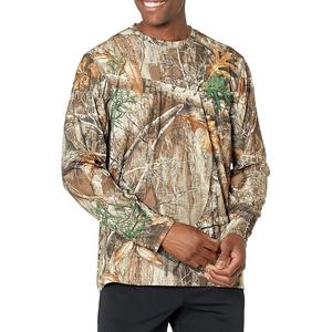 T-shirt camouflage Realtree personnalisé pour homme, 100% coton jersey, col rond, manches longues, pour la chasse et les activités de plein air, respirant - Product Image 1