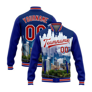 Veste de sport personnalisée Coach, écologique, style hip-hop, pour homme, bleu et jaune, imprimé urbain, sublimation, boutons sur le devant, veste décontractée pour l'automne - Product Image 4
