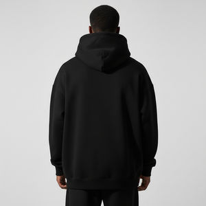 Sudadera con Capucha y Cremallera, 100% Algodón, Gruesa, Resistente al Viento, Ecológica, con Logotipo Personalizado Bordado de Lujo, Venta al Por Mayor OEM de Alta Calidad - Product Image 2