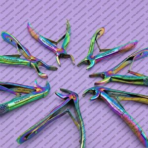 Ensemble de 7 pinces Kelin multicolores en acier inoxydable allemand pour l'extraction dentaire chez les enfants, certifié CE Classe II - Product Image 4