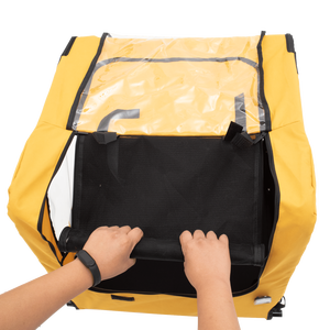 Carrito Plegable Resistente de Color Amarillo para Mascotas, para Perros y Transportadores, para Remolque de Bicicleta, Uso en Exteriores - Product Image 5